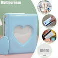 thumbnail image 3 of 3 Inch Photocard Holder Book Mini Photo Album Mirror-like Photocard Binder Small Photo Card Book Love Heart Hollow Photocard ID Holder with Love Heart Pendant 32 Pockets, 3 of 6