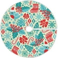 thumbnail image 1 of FMSHPON Christmas Pattern Xmas Christmas Tree Skirt Stand Mat for Holiday Party Decoration Indoor Outdoor 48 inches, 1 of 6