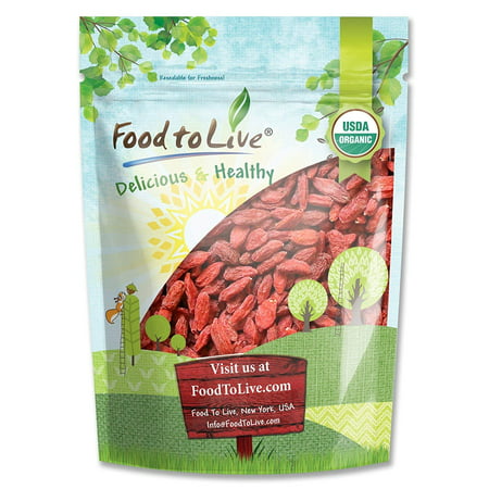 Organic Goji Berries, 3 Pounds - Sun Dried, Large and Juicy, Non-GMO, Raw, Vegan, Bulk – by Food to