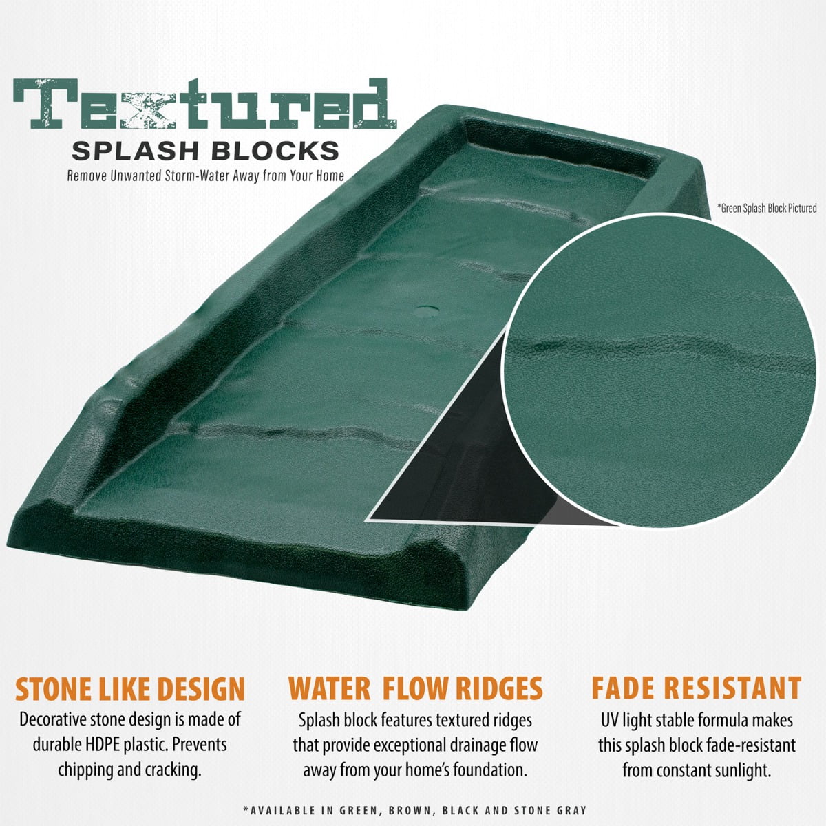 Buy 4Pack Downspout Splash Block Rain Gutter Extender Decorative Stone