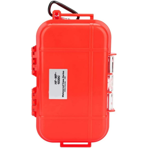 Outdoor Dry Box Waterproof Airtight Hard Shell Wet Dry Box Carry Box Tackle  Organization（red）