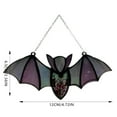 thumbnail image 2 of Halloween Colorful Bat Window Wall Hanging 06 - Halloween Bat Stained Glass Suncatcher Window Hanging Acrylic Wall Art Suncatcher Decoration Festival Colorful Bat Venue 1Pc - 1X Bat Ornament, 2 of 8