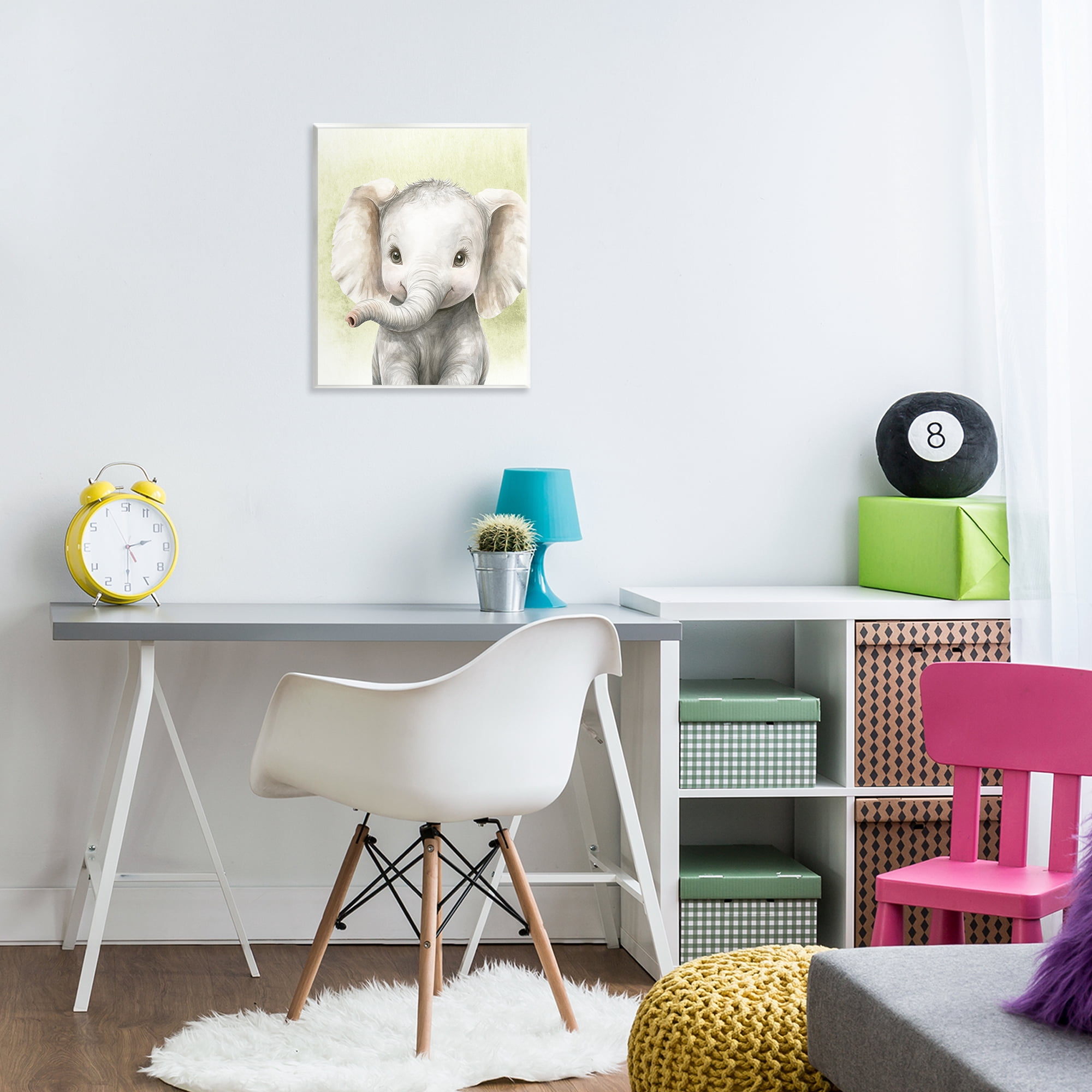 Stupell Industries Jungle Friends Baby Elephant Wall Plaque Art, design by Christine Simpson Art