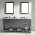 thumbnail image 4 of Caroline MD-2272-BGRO-WH-012 Estate 72 Inch Double Bathroom Vanity Set In White, 4 of 9