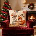 thumbnail image 6 of geerera Christmas Decorative Pillow Covers 18''x18'' Embroidered Christmas Pillowcases Soft Linen Hidden Zipper Holiday Cushion Cases Decoration for Sofa Couch, 6 of 6