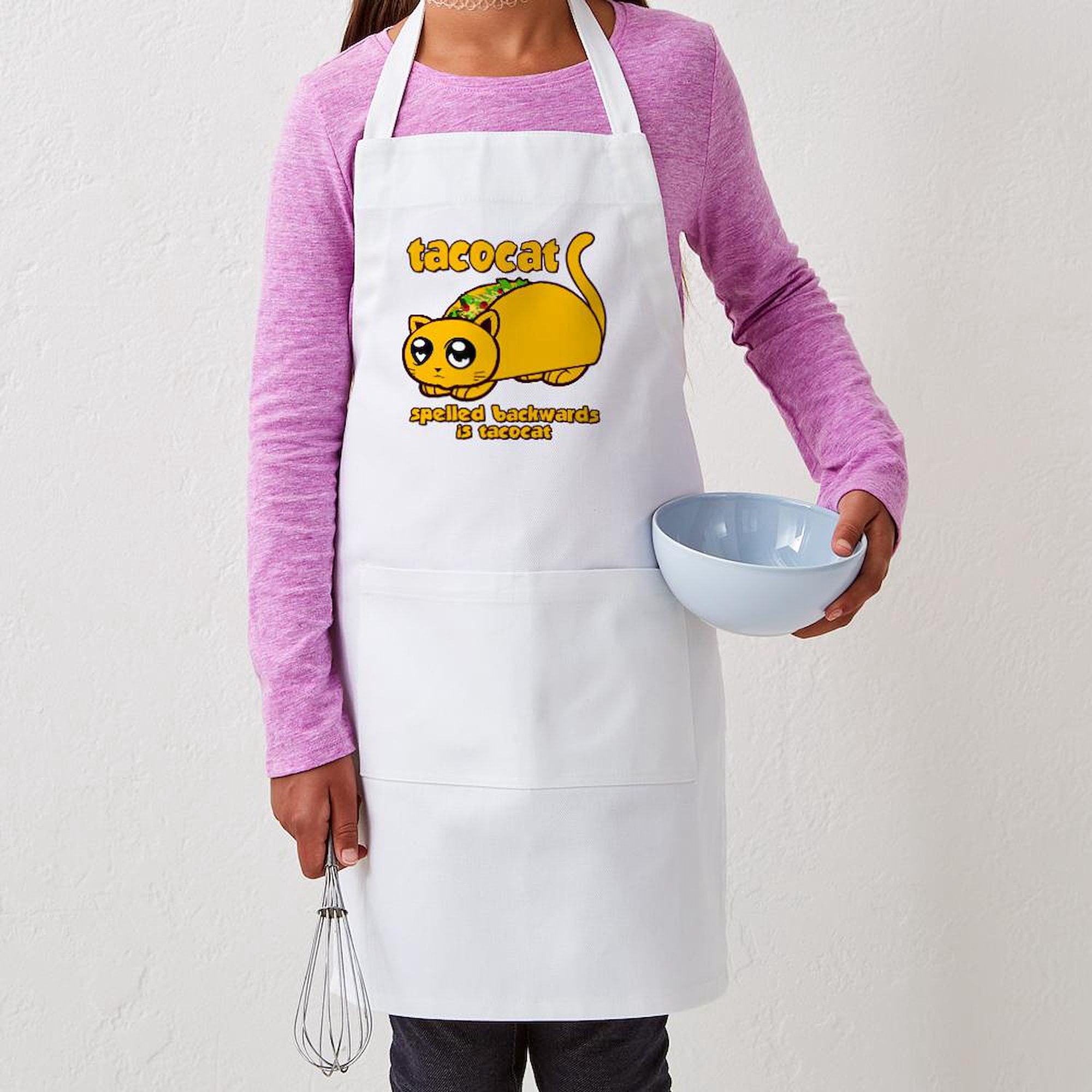 CafePress - Funny! TACOCAT Taco Cat - Kids Apron