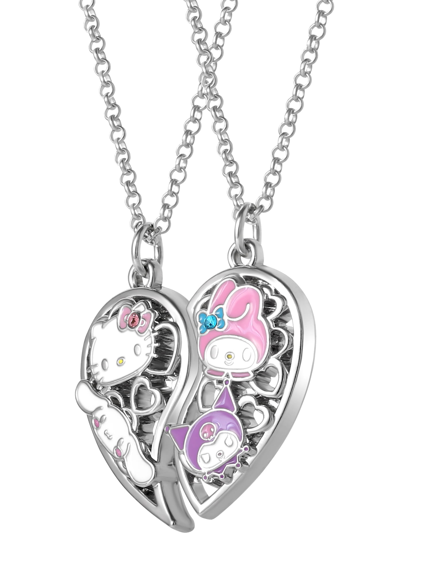 Sanrio Hello Kitty and Friends Best Friends Forever Split Pendant Necklace Set