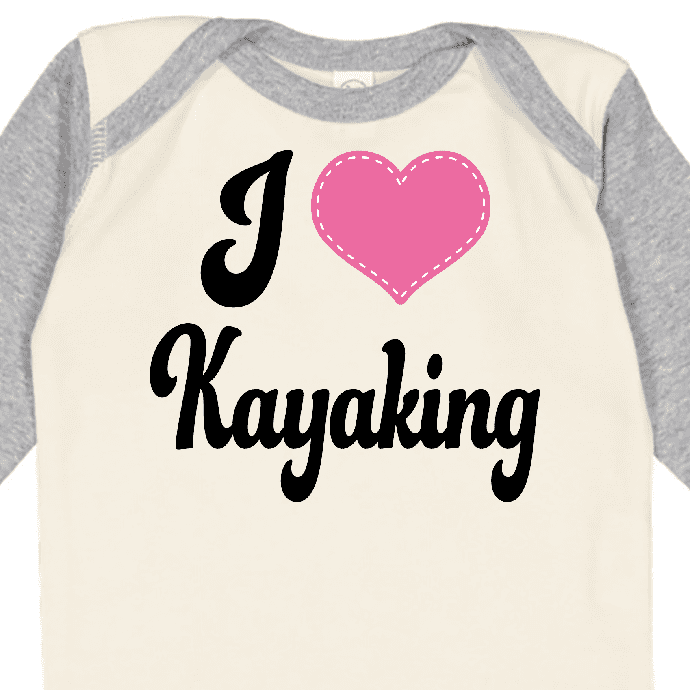 Inktastic Kayak Gifts I Love Kayaking Girls Long Sleeve Baby Bodysuit 