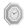 thumbnail image 5 of Modern Octagonal Mirror Wall Clock with Handcrafted Glass - Silent Quartz Movement, Easy Read Roman Numerals, Durable Metal Frame for Living & Bedroom Decor, 5 of 6