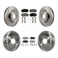 thumbnail image 1 of Transit Auto Front Rear Disc Brake Rotors and Semi-Metallic Pads Kit for Car 2016 Hyundai Sonata GAS engine with Electric Parking K8F-101419, 1 of 11