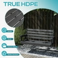 thumbnail image 6 of FODINGHILL Outdoor Hanging Porch Swing with 2 Seat，HDPE All Weather Swing Chair, Patio Swing Chair for Garden, Courtyard, 600LBS Weight Capacity, Gray, 6 of 9
