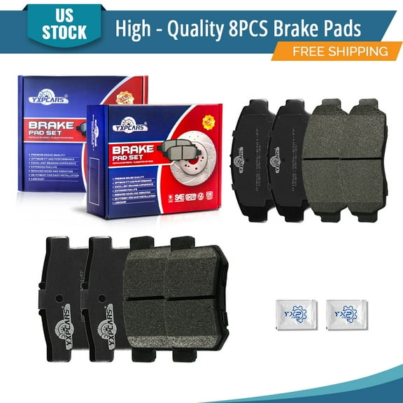 YXPCARS 8PCS Ceramic Brake Pads for ACURA TL 2004-2008, Front & Rear D1506 D536