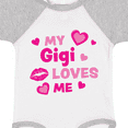 thumbnail image 4 of Inktastic Valentine's Day My Gigi Loves Me Hearts and Lips Boys or Girls Baby Bodysuit, 4 of 5