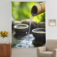 thumbnail image 3 of Flowing Water Zen Stones Sheer Curtains 108" Extra Long, Modern Country Abstract Art Light Filering Curtains, Privacy Drapes Simi Floor to Veiling Curtain for Living Room Bedroom Window Treatment, 3 of 9