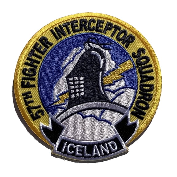 57th FIS Black Knights Squadron Patch – w/Hook and Loop