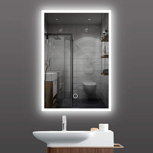 Led Bathroom Vanity Mirrors Anti Fog Touch Switch And Dimmer Mirror Backlit For Home Hotel High Brightness Lighting Function 50 60cm 70 80cm Com Led Bathroom Vanity Mirrors Anti Fog, Anti Fog Mirror Spray Bunnings