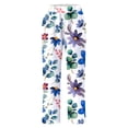 thumbnail image 2 of Pantalones de cargo Gibobby mujer estampados con bolsillos largos sueltos de algodón cintura alta recta Blanco S, 2 of 4