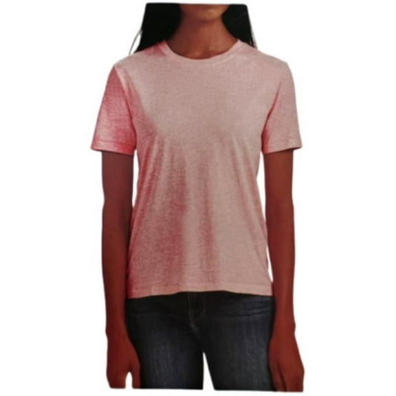 Splendid Women's Short Sleeve Top Tee (Coral Stripe, X-Large)