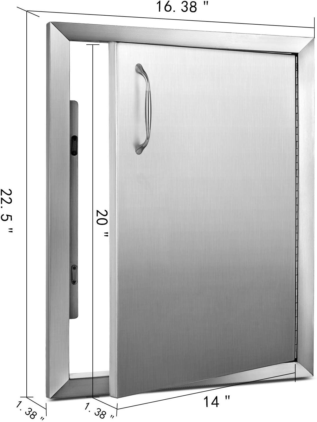 VEVOR 16"x 22" Outdoor Kitchen Access Door BBQ Door Stainless Steel BBQ Island