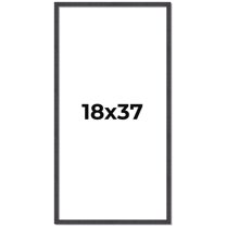 18x37 Rustic Brown Real Wood Picture Frame Width 0.75 inches | Interior Frame Depth 0.5 inches |