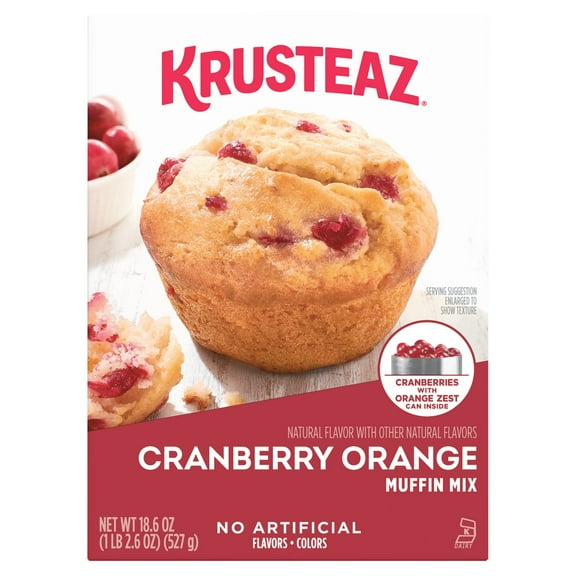 Krusteaz Muffin Mix Supreme Cranberry Orange 18.6 oz Package May Vary