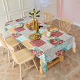 thumbnail image 3 of Pioneer Flower Floral Print Pattern Rectangle Tablecloth 60"x102",Waterproof Polyester Rectangle Table Cloth, Wipeable Spillproof Polyester Tablecloth for Dining, Camping, Indoor and Outdoor, 3 of 6