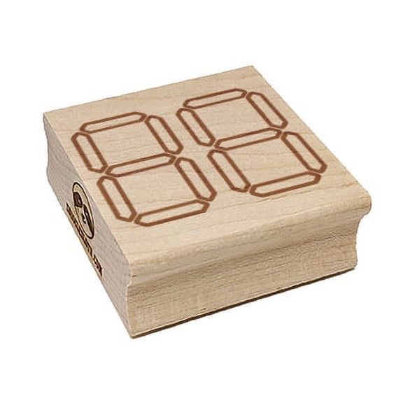 Digital Numbers Seven Segment Display Electronics Square Rubber Stamp Stamping Scrapbooking Crafting - Small 1.25in