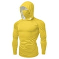 thumbnail image 2 of Sun Protection Hoodie for Mens，UPF 50+ Long Sleeve Shirts with Mask Front Zipper Rash Guard UV Spf Tee Shirts Athletic Stretch Quick Dry Sun-Protective Clothing Golf Joggers Blouses Summer 2025, 2 of 7