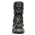 thumbnail image 3 of New Rock Boots M-422-S1 Unisex Metallic Black Leather Platform Gothic Boots 42, 3 of 6
