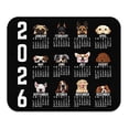 thumbnail image 2 of WIRESTER 8.66x7.08 in Rectangle Mouse Pad with Non-Slip Rubber Base for Computers, Laptop, Office & Home – Dog Faces 2026 Calendar, 2 of 5