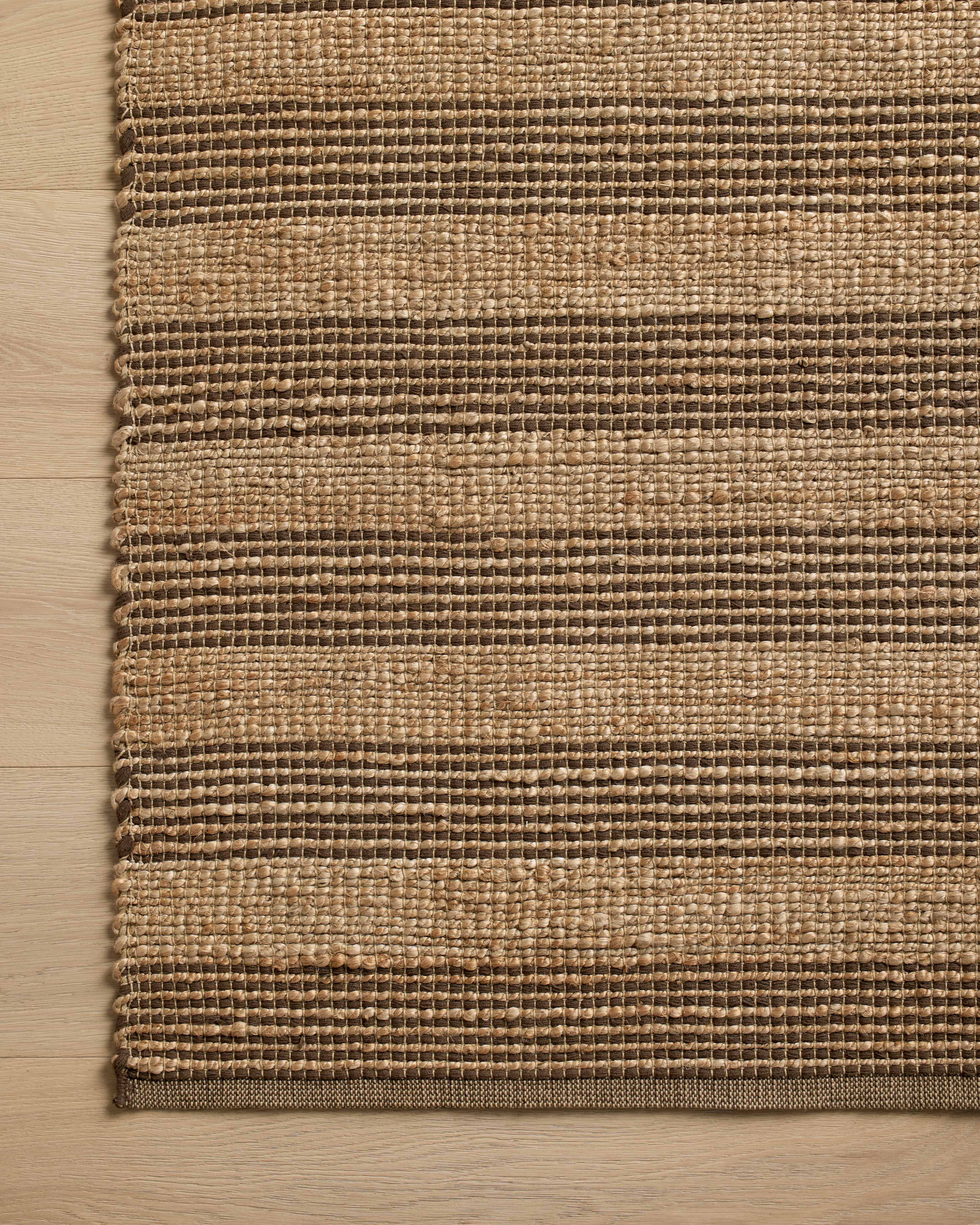 Chris Loves Julia x Loloi Judy Natural / Chocolate 2'-6" x 7'-6" Runner Rug