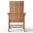 thumbnail image 6 of WestinTrends Ashore Outdoor Patio HDPE Plastic Modern Adirondack Dining Chairs (Set of 2), Teak, 6 of 17