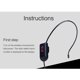 thumbnail image 4 of Auriculares con micrófono inalámbrico FM portátil negro, radio megáfono para guías turísticos, enseñanza, reuniones, conferencias, suministros, 4 of 5