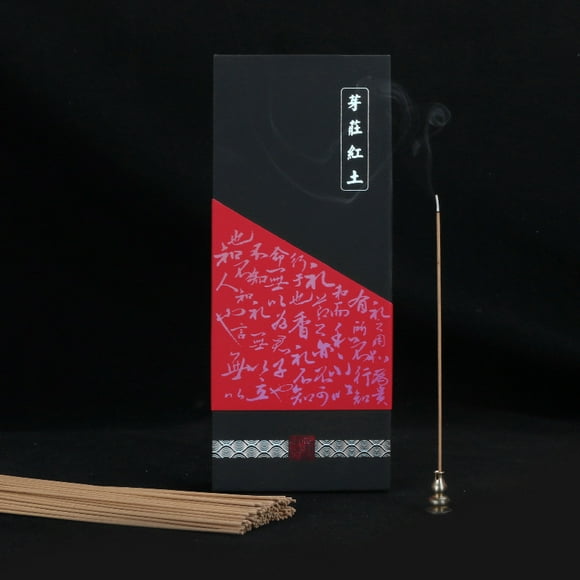 Nvzi-c Encens 8.2 Pouces (210mm) - 25 min de Combustion par Fushan Kodo / Bouddhiste/taoïste Encens Artisanal d'Ingrédients Naturels Purs / Aromathérapie, Calme Spirituel, Terre Rouge Nha Trang
