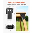 thumbnail image 3 of KFFKFF Steel Deer Blind Brackets, Outdoor 3.6x3.6 Platform Supports, Compatible with 3.5x3.5 In / 88.9x88.9 mm Lumber, 2204lbs/1000kg Load Capacity, Durable Elevator Brackets for Hunting Blinds, 3 of 8