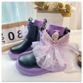 thumbnail image 1 of Botas de felpa de Anime Sanrios Kuromi Hello kittys para niños, botas Martin lindas, botas cortas de PU, zapatos de princesa de dibujos animados, moda Kawaii, 1 of 5
