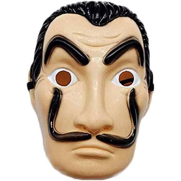 Gupgi Unisex Halloween Cosplay Face Mask ABS Realistic Heist Money Mask