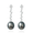 Black, variant on YAMI 8-9mm Black Cultured Pearl Drop Dangle Earrings for Women, 925 Sterling Silver CZ Diamond Long Chain Earrings, Elegant Jewelry Gift