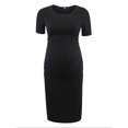 thumbnail image 1 of nipocaio Women's Short Sleeve Maternity Dress Ruched Pregnancy Clothes, 1 of 2