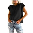 thumbnail image 2 of Babysbule Plus Size Womens Sweaters Women's Casual Solid Knitted Loose Top Round Neck Sweater Women's Fashion, 2 of 8