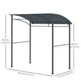thumbnail image 3 of Outsunny 7' x 5' BBQ Grill Gazebo Tent, Garden Grill Canopy, Grey, 3 of 10