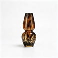 thumbnail image 2 of Tortoiseshell Gourd Glass Vase, Brown Leopard Print Decorative Bud Vase for Dried Flowers, Fall Table Centerpiece Decor for Home Shelf Bedroom, 2 of 8