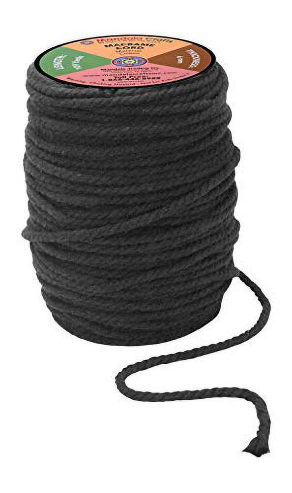 Macrame Cord Cotton Rope Macrame Supplies 3 Ply Twisted Macrame Rope String Yarn for Plant Hanger Wall Hanging Knitting Wedding Décor by Mandala Crafts Black 6mm 109 Yards