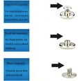 thumbnail image 4 of 12 Sets Silver Jeans Buttons Replacement 17mm No Sewing Metal Button Repair Kit Nailess Removable Jean Buttons Replacement Combo Thread Rivets and Screwdrivers, 4 of 7