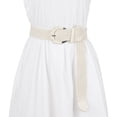 thumbnail image 4 of Cinturón Allegra K Woven Wide Trenzado para Mujer Blanco, 4 of 4