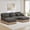 khaki, variant on 100"Comfy Chenille Leopard Printing U-Shaped Sofa,Delicate Tassel Edge,Movable Ottomans,Modern Fashion Style,Ergonomic Back and Seat Design,Easy Assembly,Deep Seat Design for Living Room,Khaki black