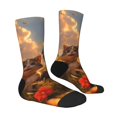 thumbnail image 4 of Yiaed Cat Dog Friendship Print Great elasticity Crew Socks Sports socks for Men and Women, 4 of 5