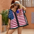thumbnail image 2 of National Flag United States America USA Women's Swimsuit Coverup Summer Beach Cover Up Bathing Suit Dress, 2 of 6