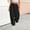Black, variant on Ayolanni High Waist Pants for Women Straight Flowy Solid Jogger Pants Green Lounge Workout Business Trousers with Pockets L