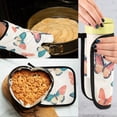 thumbnail image 5 of Yayeee Oven Mitts and Pot Holder Set of 2 Heat Resistant Kitchen Gloves Baking Hot Pad, Colorful Butterflies, 5 of 5